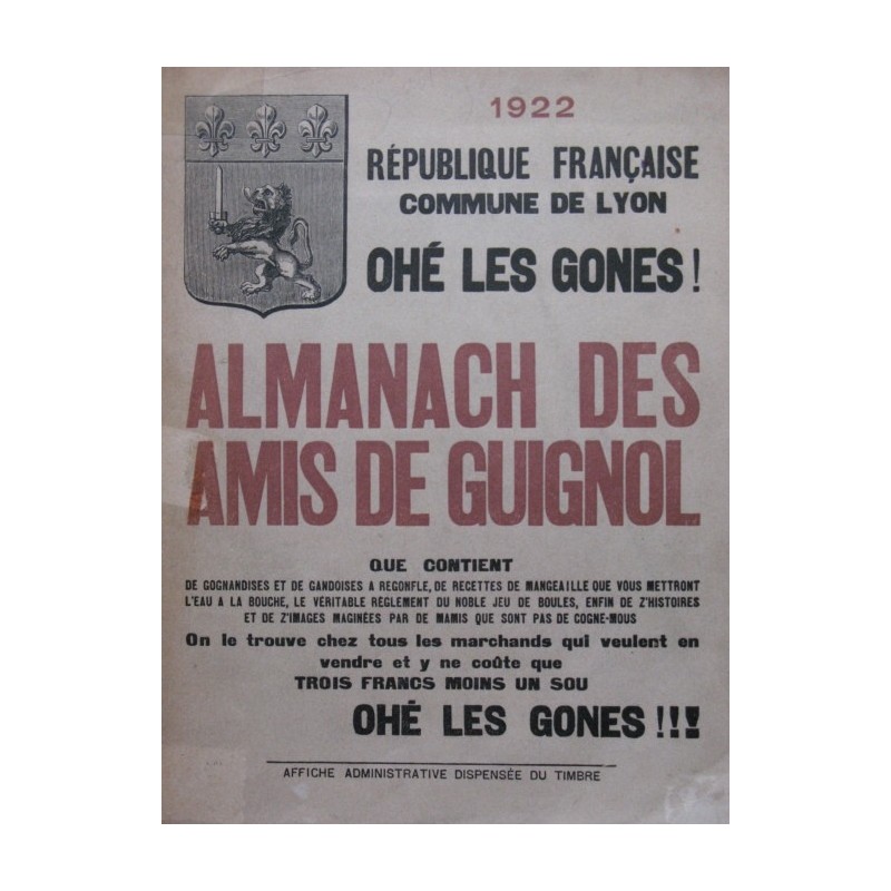 Almanach des amis de Guignol 1922