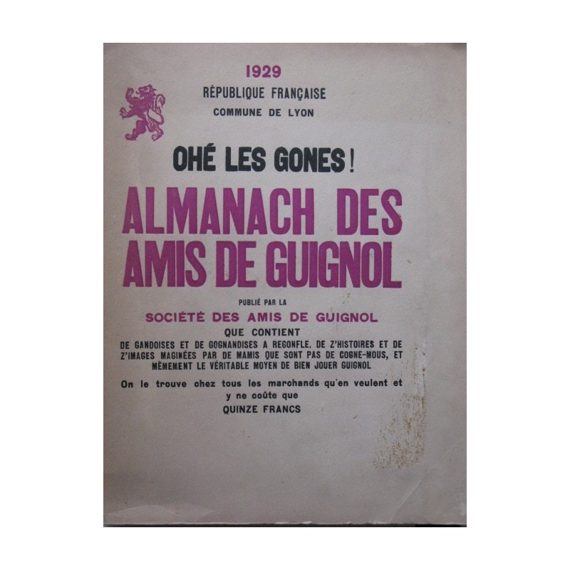 Almanach des amis de Guignol 1929