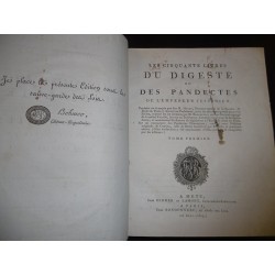 Les cinquante livres du Digeste ou des Pandectes de l'empereur Justinien (7 tomes complet)