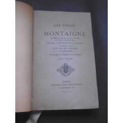 les essais de montaigne réimprimés sur l'édition originale de 1588